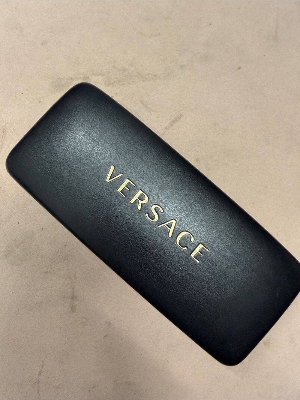 Versace Black Sunglasses Case with Gold Logo